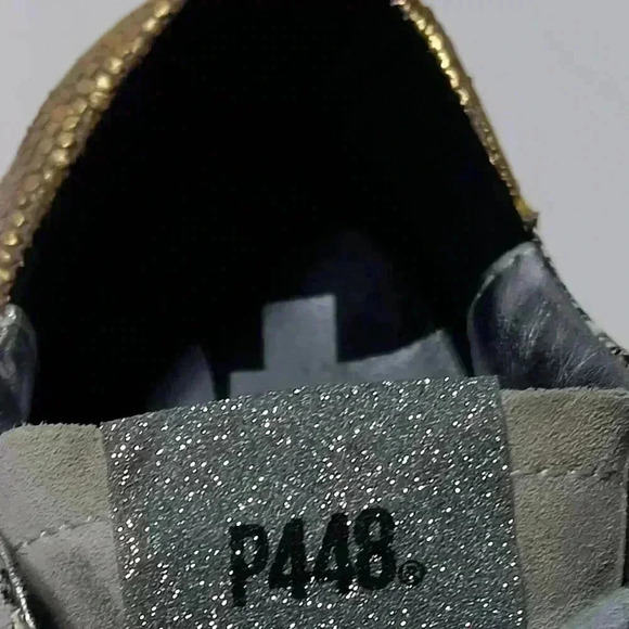 P448 John You can Surf Later  Italian Leather sneakers. Ladies size 7 (37) - Picture 7 of 9